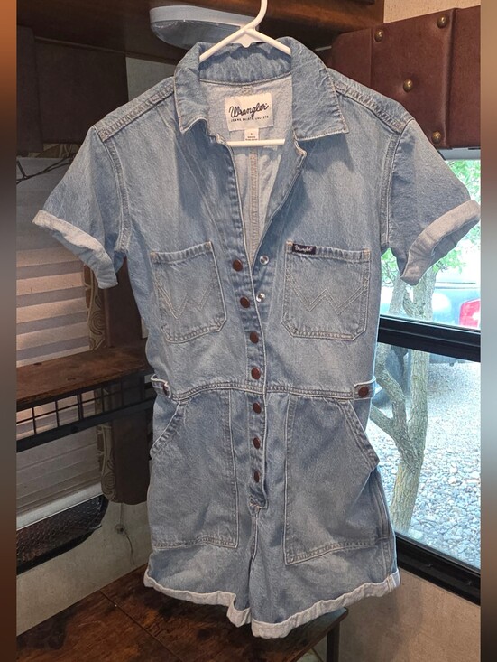 Wrangler Pants - Wrangler Light Wash Denim Romper